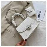 Crocodile Pattern Women Bags MINI PU Leather Shoulder Bags for Women