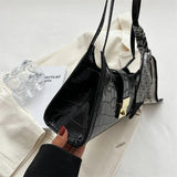 Crocodile Pattern Shoulder Bag