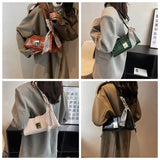 Crocodile Pattern Shoulder Bag