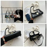 Crocodile Pattern Shoulder Bag