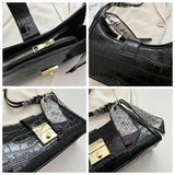 Crocodile Pattern Shoulder Bag