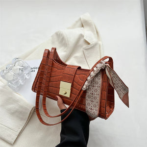 Crocodile Pattern Shoulder Bag