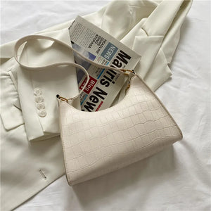 Crocodile Pattern Women's Shoulder Bag PU Leather Handbags