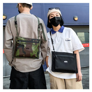 Canvas Cross Chest Bag Hip Hop Tactical Streetwear