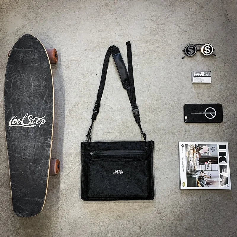 Canvas Cross Chest Bag Hip Hop Tactical Streetwear