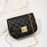 Women's Crossbody Bag Metal Chain Solid Shoulder Bag Red Pink