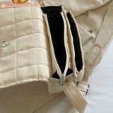 Embroidered Rhombus Crossbody Bag with Adjustable Strap