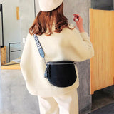 Women's PU Leather Crossbody Bag Messenger Saddle Shoulder Purse