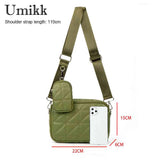 2 in 1 Crossbody Bag PU Leather Phone Pouch Quilted Camera Handbag with Coin Pur