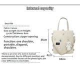 Canvas Crossbody Bag College Student Backpack Large Tote Art Shoulder Bag