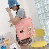 Canvas Crossbody Bag College Student Backpack Large Tote Art Shoulder Bag