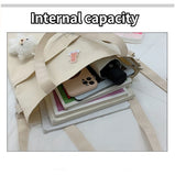 Canvas Crossbody Bag College Student Backpack Large Tote Art Shoulder Bag