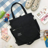 Canvas Crossbody Bag College Student Backpack Large Tote Art Shoulder Bag