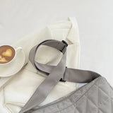 Cotton Padded Crossbody Bag for Autumn Winter