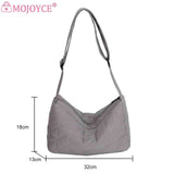 Crossbody Bag Cotton Padded Shoulder Quilted Rhombus Solid Wide Belt