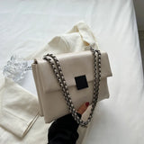 Women's Chain Crossbody Bag PU Leather Messenger Bag