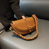 Women's Western Style Crossbody Bag Small Square Texture Messenger Handbag