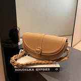 Women's Western Style Crossbody Bag Small Square Texture Messenger Handbag