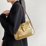 Colored Bling Women's Shoulder Bags Stone Leather Female Handbags