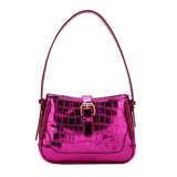 Colored Bling Women's Shoulder Bags Stone Leather Female Handbags