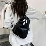 Devil Ghost Funny Crossbody Handbag PU Leather Small Zipper Travel for Women