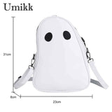 Devil Ghost Funny Crossbody Handbag PU Leather Small Zipper Travel for Women