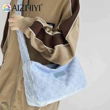 Plaid Shoulder Tote Bag Zipper Daily Travel for Ladies Girls