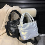 Cotton Padded Crossbody Bag Quilted for Travel Work Daily
