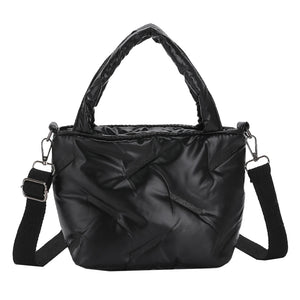 Cotton Padded Crossbody Bag Quilted for Travel Work Daily