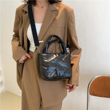 Cotton Padded Crossbody Bag Quilted for Travel Work Daily