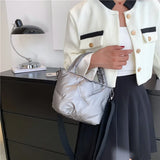 Cotton Padded Crossbody Bag Quilted for Travel Work Daily