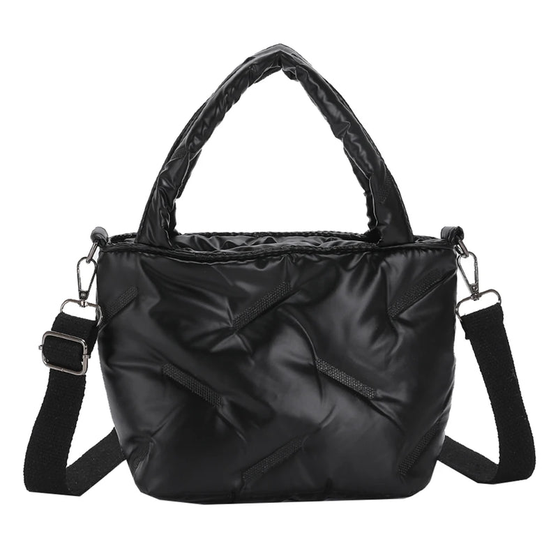 Cotton Padded Crossbody Bag Quilted for Travel Work Daily