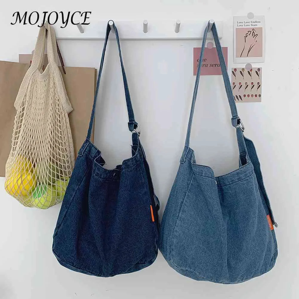 Denim Shoulder Handbags Vintage Crossbody Satchels for Ladies