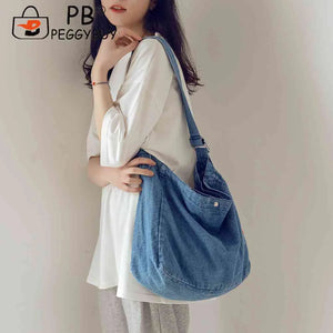 Vintage Crossbody Messenger Bag Harajuku Style Large Capacity Shoulder Handbag