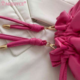 Y2K Style Crossbody Bag Leather Drawstring High Street Sweet Girls Purse