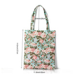 Canvas Beach Bag Floral Printed Tote Waterproof Shoulder Bag
