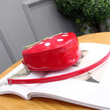 Leather Strawberry Crossbody Bag for Women