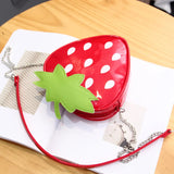 Leather Strawberry Crossbody Bag for Women