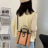 Women's Crossbody Bag Synthetic Leather Shoulder Handbag Bucket Bag