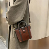 Women's Crossbody Bag Synthetic Leather Shoulder Handbag Bucket Bag