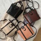 Women's Crossbody Bag Synthetic Leather Shoulder Handbag Bucket Bag
