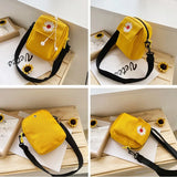 Vintage Daisy Sling Bag Embroidered Canvas Crossbody Shoulder Bag