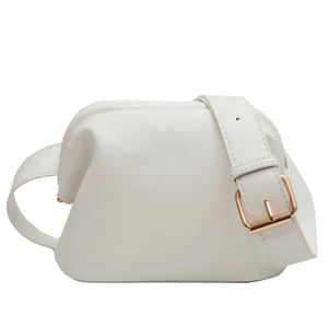 Leather Crossbody Chest Bag for Women Solid Shoulder Bag