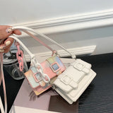 Leather Crossbody Handbag Small Tote Handle Bag
