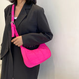 Quilted Nylon Crossbody Handbag for Ladies Girl Travel Purse