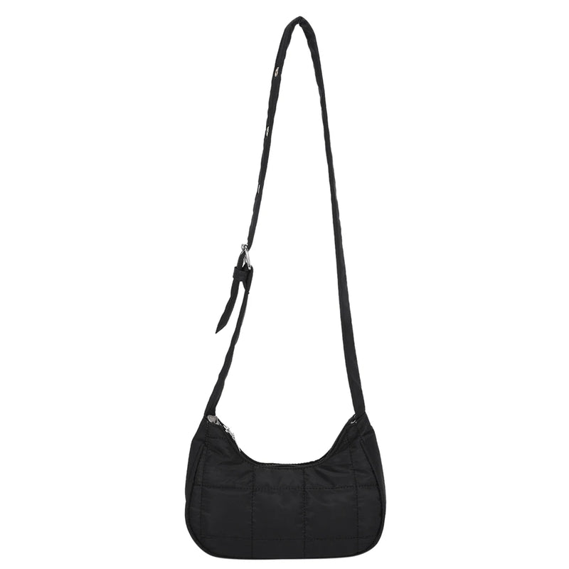 Quilted Nylon Crossbody Handbag for Ladies Girl Travel Purse