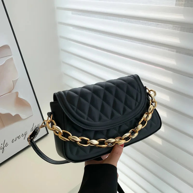 Crossbody PU Leather Shoulder Bags Women Flap Messenger Handbag Clutch