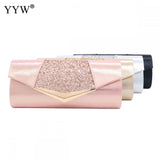 Crystal Sequin Evening Clutch Bag Wedding Party Purse Female Pink Silver Wallet
