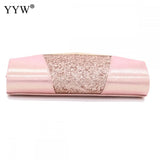Crystal Sequin Evening Clutch Bag Wedding Party Purse Female Pink Silver Wallet