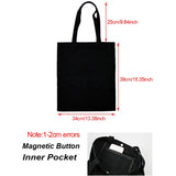 Eco Canvas Shopping Tote Bag with Pocket - Beige